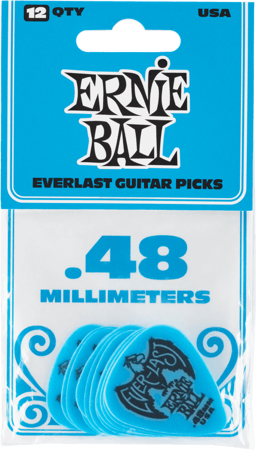 Plectrums Everlast Zakje van 12 Blauw 0,48mm