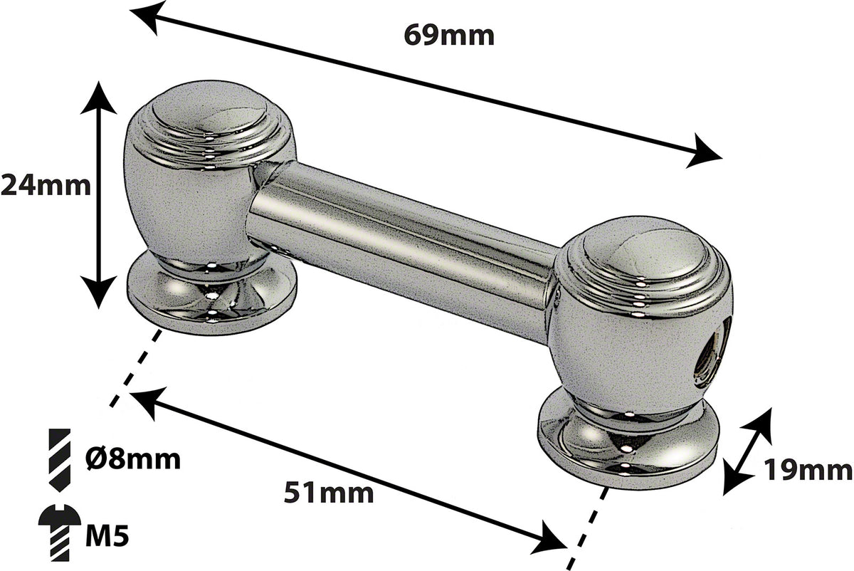 TL9D51 - Coquille Tube - 51mm - Double Tirant (X1)