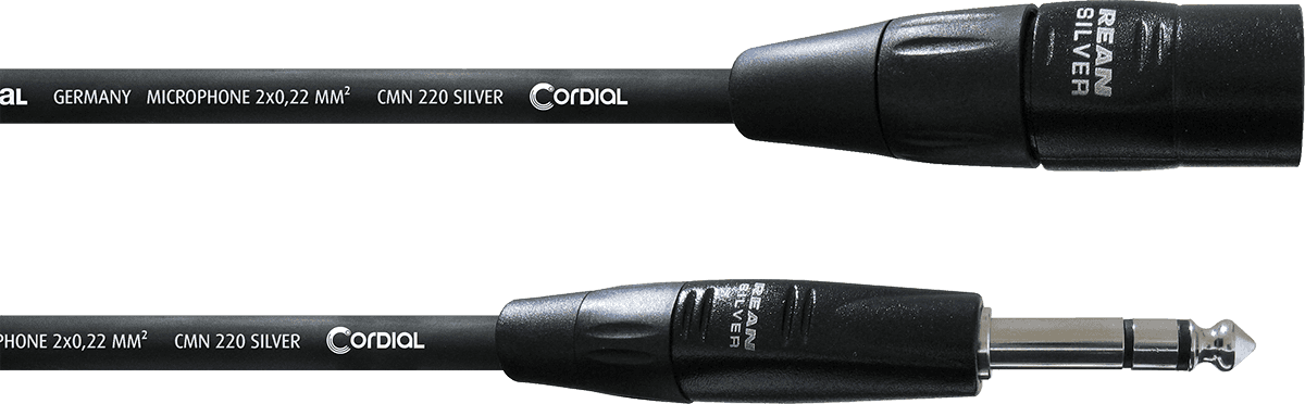 Câble Audio XLR Mâle/jack Stéréo 1,5 M