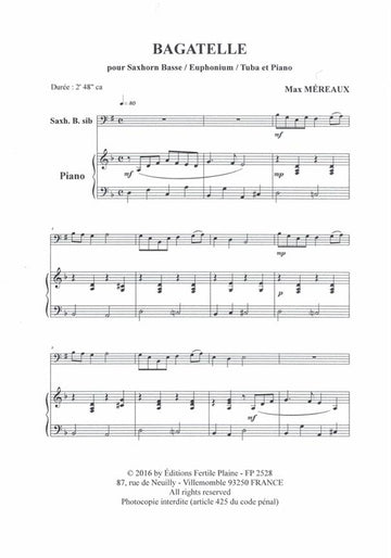Mereaux Max - Bagatelle - Tuba & Piano