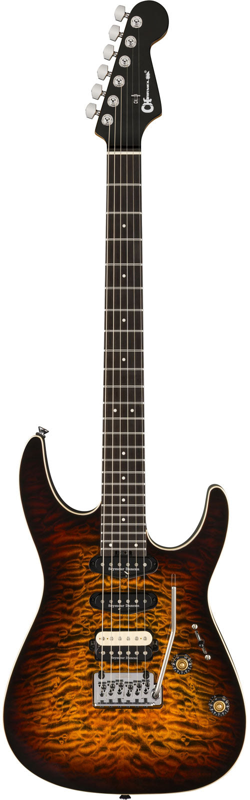 Pro-Mod Plus Dinky DK24 HSS 2PT EB QM Ebo Amberkleurig Tijgeroog
