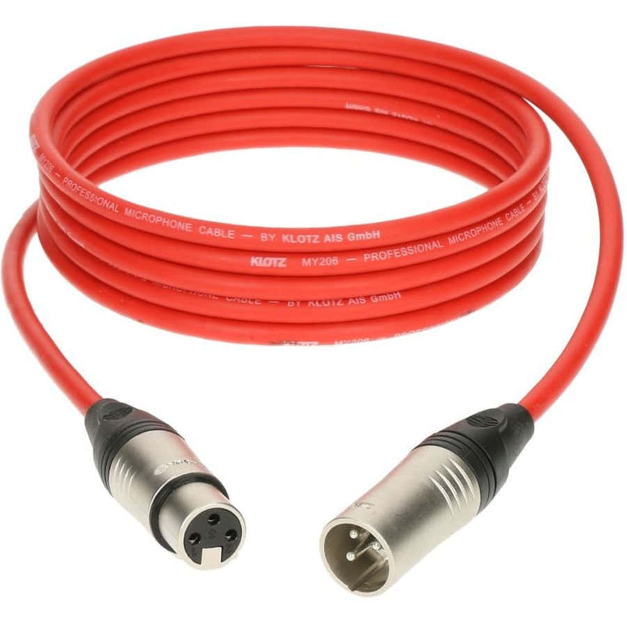 Cable Micro XLR 10M Rouge
