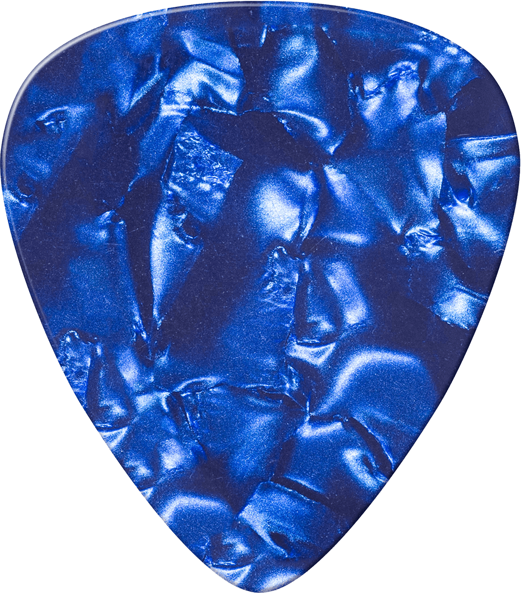 12 x Dun echt celluloid Perloid Blauw
