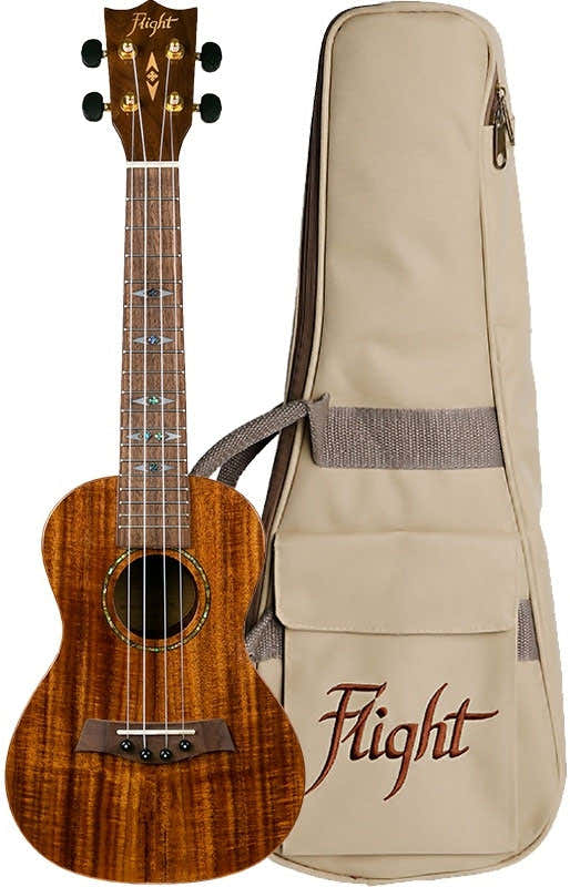 Flight: DUC445 Concert Acacia Ukulele (With Bag)