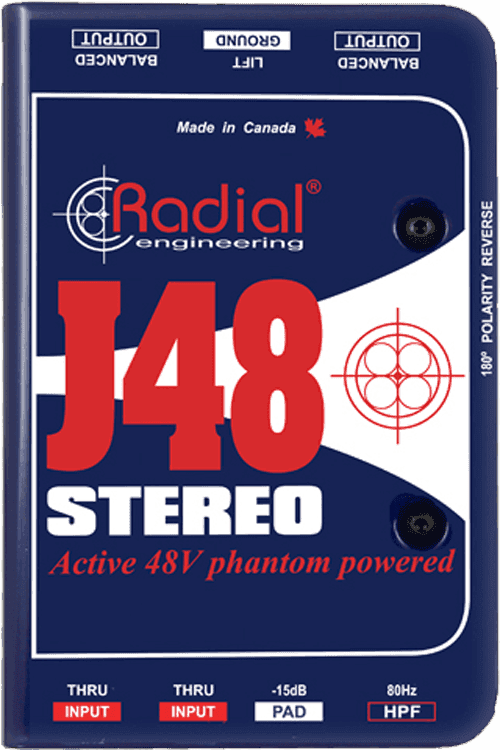 J48 actieve stereo DI