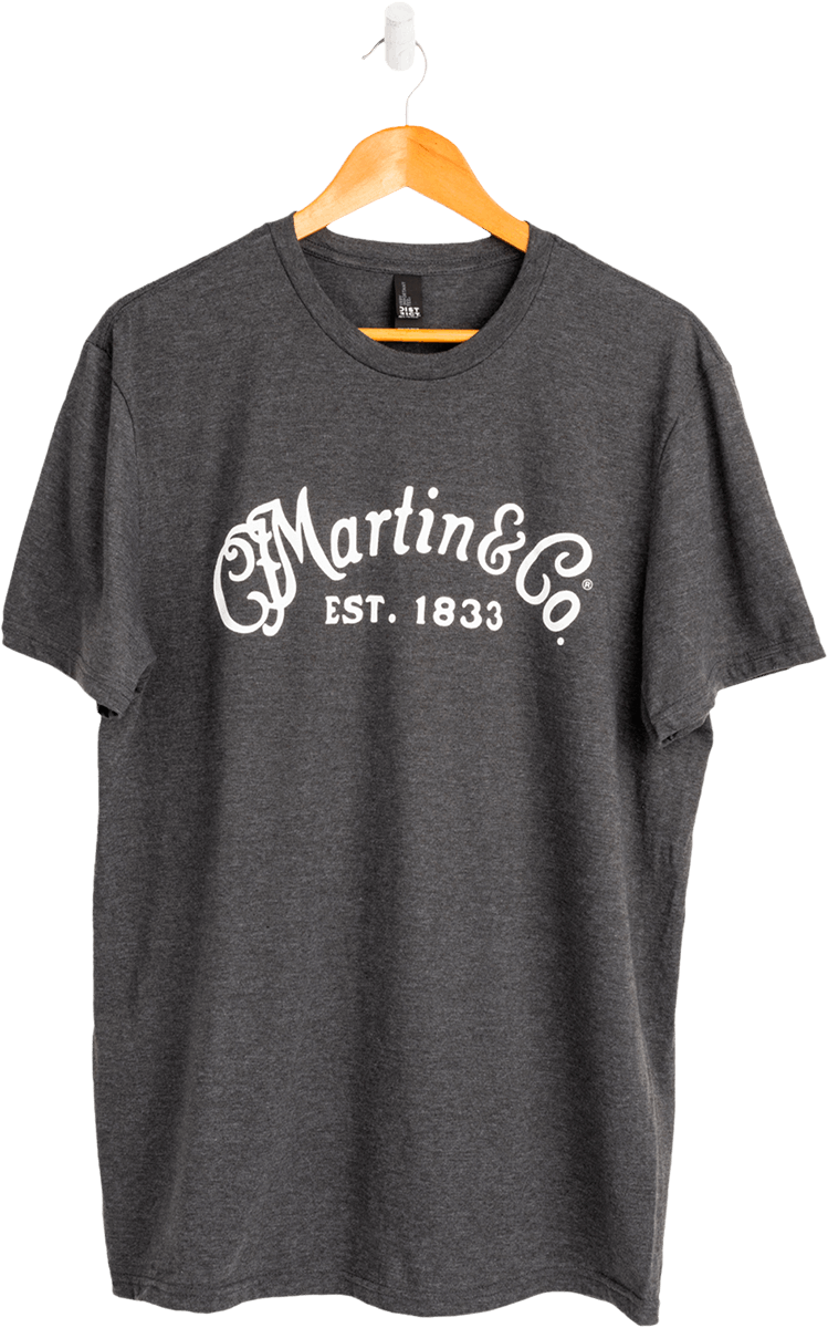 C.F. Martin & Co "S" Tee-Shirt Hethrdcharcoal Whtscriptlogo