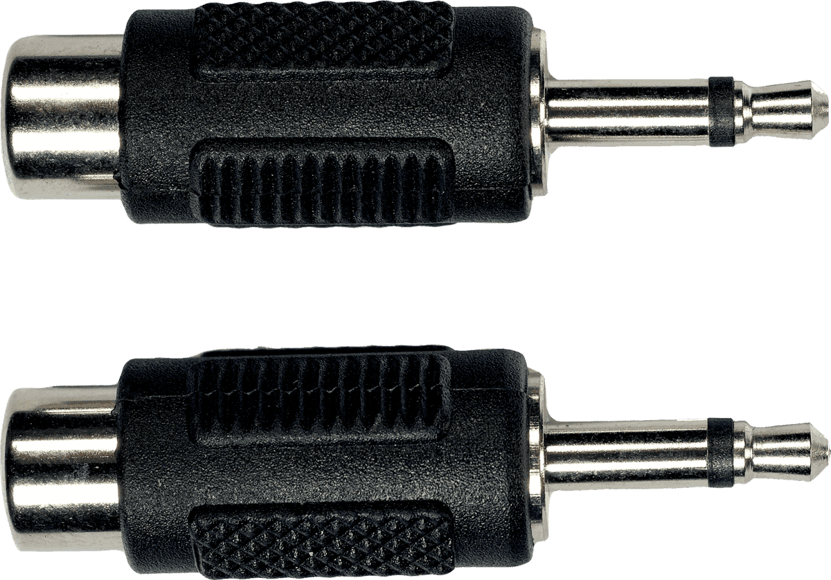 Adaptateur RCA Fem. Jack M Male 3.15 MM - Lot de 2