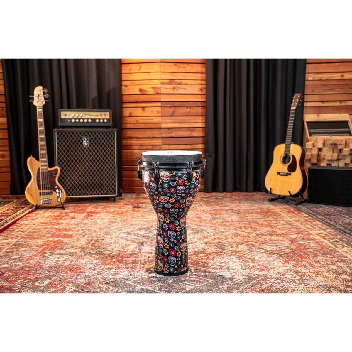 PERCUSSION 12" JUMBO DJEMBE DAY OF THE DEAD