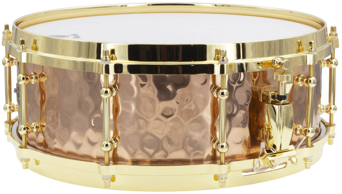 BZH-5014DHBR - Snaredrum 14" x 5" - Gehamerde Bronzen Ketel - Gegoten Spanring