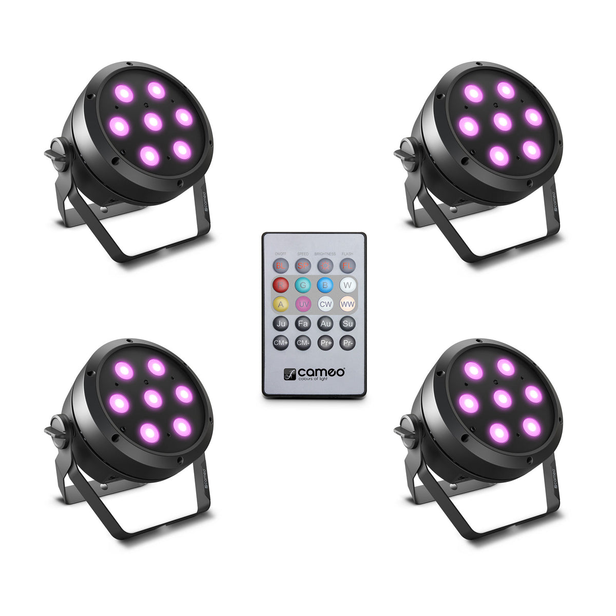 Root Par 4 Set 1 - Set Compos De 4 X CLROOTPAR4 Avec Tlcommande Infrarouge
