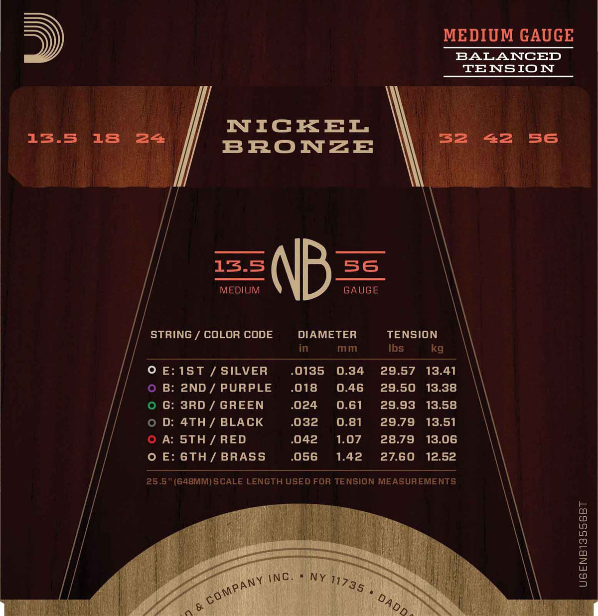 NB13556BT Nickel Bronze Balanced Tension Medium 13.5-56