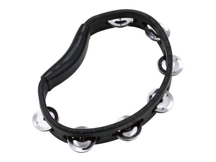 Tambourin Abs Demi Lune 1 Rangee Cymbales Noir