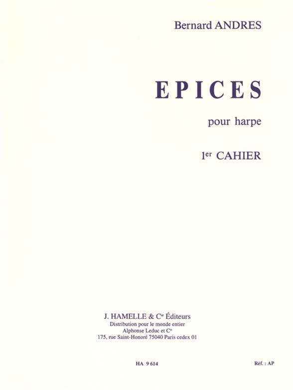 Epices - 1er Cahier