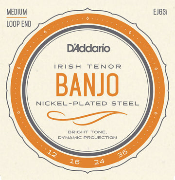 EJ63I Cordes pour Banjo Light Ténor Irish 12-36