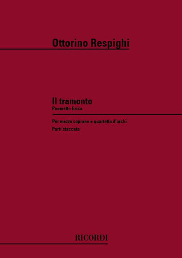 RESPIGHI O. - TRAMONTO - QUATUOR A CORDES