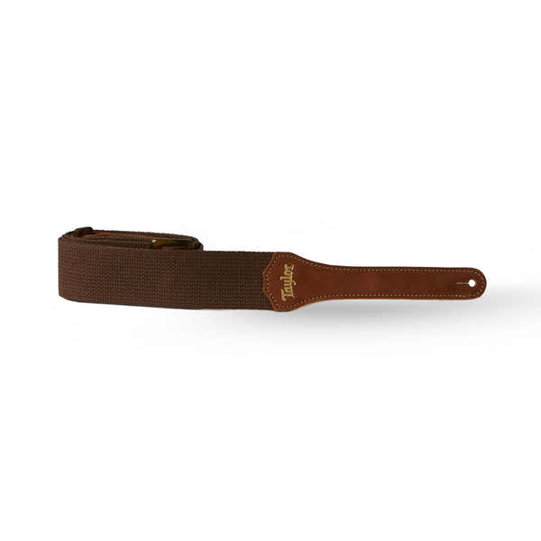 Taylor Guitars 4001-20 GS Mini Strap Chocolate Brown Cotton 2" Amber Buckle