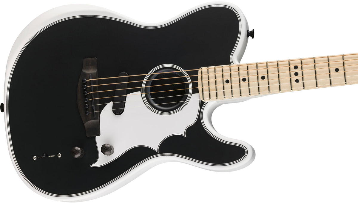Telecaster Acoustasonic Triplesonic Signature Jack White LTD MN Satin Arctic White With Black Top