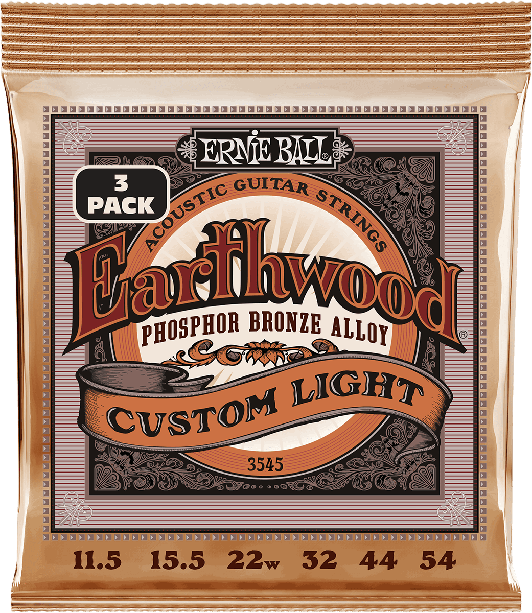 CORDES EARTHWOOD PHOSPHORE BRONZE CUSTOM LIGHT 11,5-54 - PACK DE 3