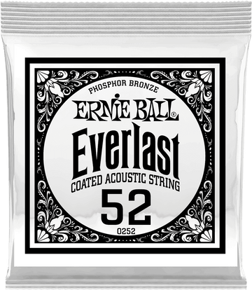 .052 EVERLAST COATED PHOSPHOR BRONZE ACOUSTIC GUITAR STRINGS