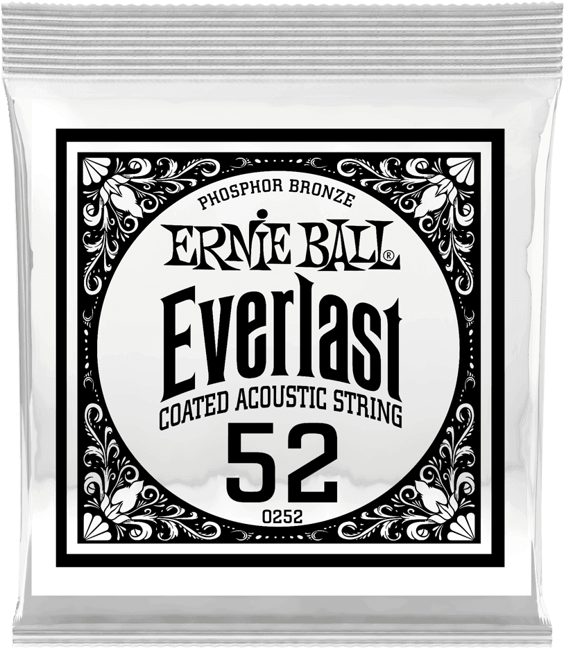.052 EVERLAST COATED PHOSPHOR BRONZE ACOUSTIC GUITAR STRINGS