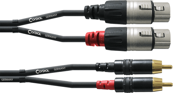 Câble Audio Double XLR Femelle/RCA 1,5 M