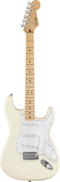 Standard Stratocaster MN Witte Slagplaat Olympic White