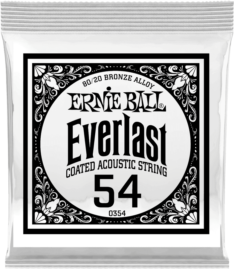 .054 EVERLAST COATED 80/20 BRONZE ACOUSTIC GUITAR STRINGS