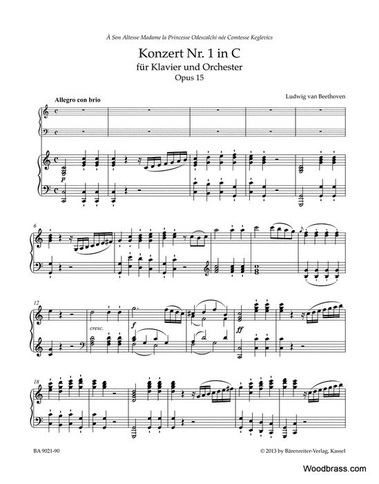 Beethoven L.V. - Klavierkonzert N°1 In C Op.15 - Piano Reduction