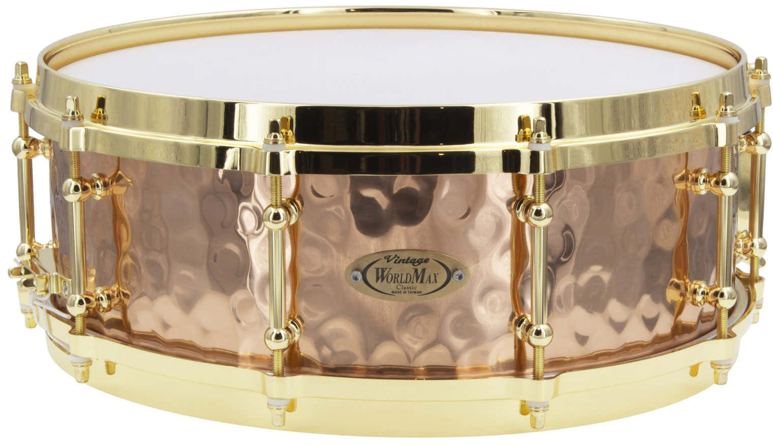 BZH-5014DHBR - Snaredrum 14" x 5" - Gehamerde Bronzen Ketel - Gegoten Spanring