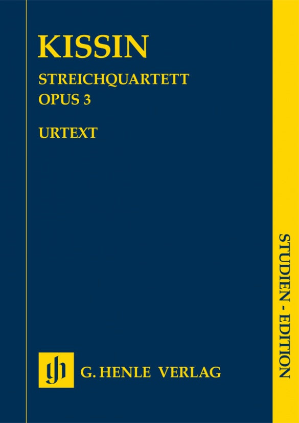 Henle Verlag Kissin Evgeny - String Quartet Opus 3 - Score