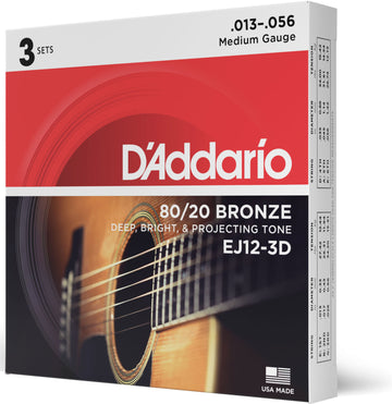 EJ12-3D Bronze 80/20 Medium 13-56 (3 Jeux)