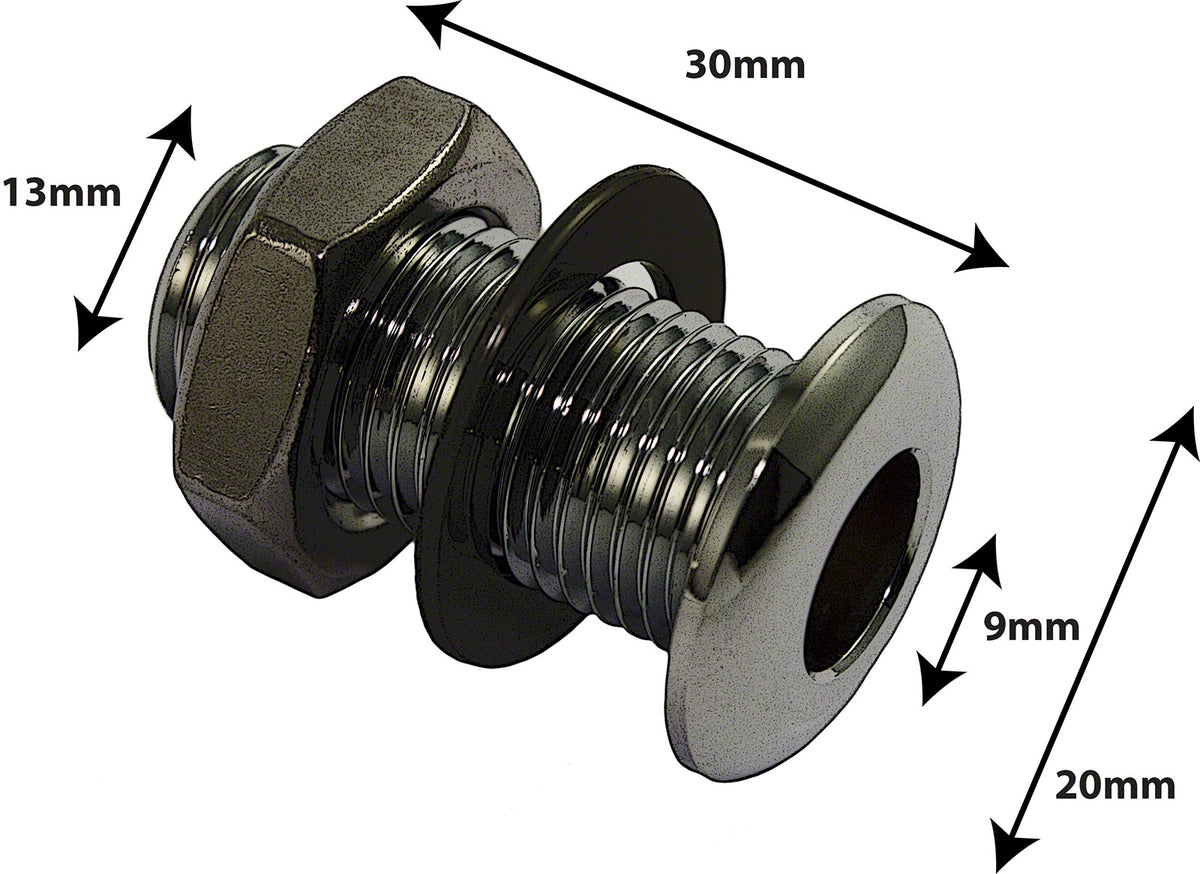 AVH3Bk - Ontluchtingsdoorvoer Spuitgegoten 30mm Zwart