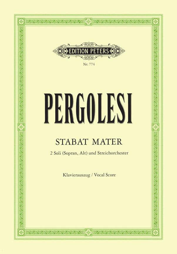 Pergolesi Giovanni Battista - Stabat Mater - Vocal Score