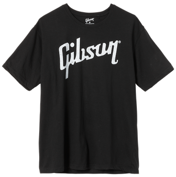 "L" Lifestyle T-shirt met verweerd Gibson-logo zwart