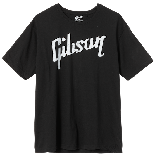 Gibson Accessories "L" Lifestyle Distressed Gibson Logo T Black