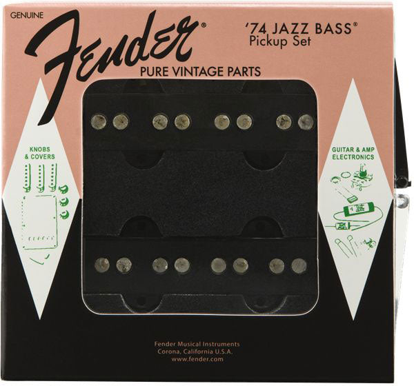 Pure Vintage '74 Jazz Bass Pickupset Zwart (2)