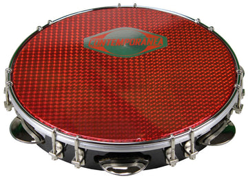 C-PF10-01BR - Pandeiro 10" Noir - Peau Rouge
