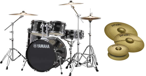 Yamaha Rydeen 20 Zwarte glitter + HW680W + Paiste 101