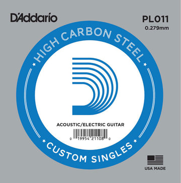 PL011 PLAIN STEEL GUITAR SINGLE STRING .011