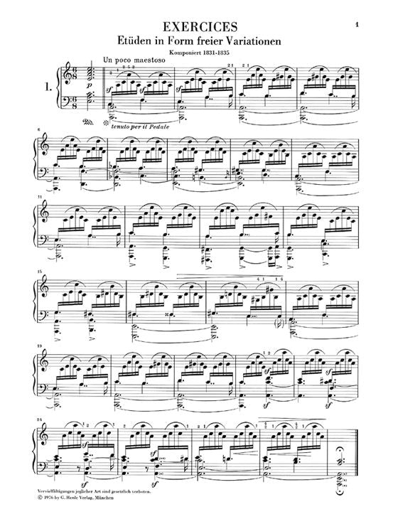 Schumann R. - Studies In Form Of Free Variations On A Theme By Beethoven