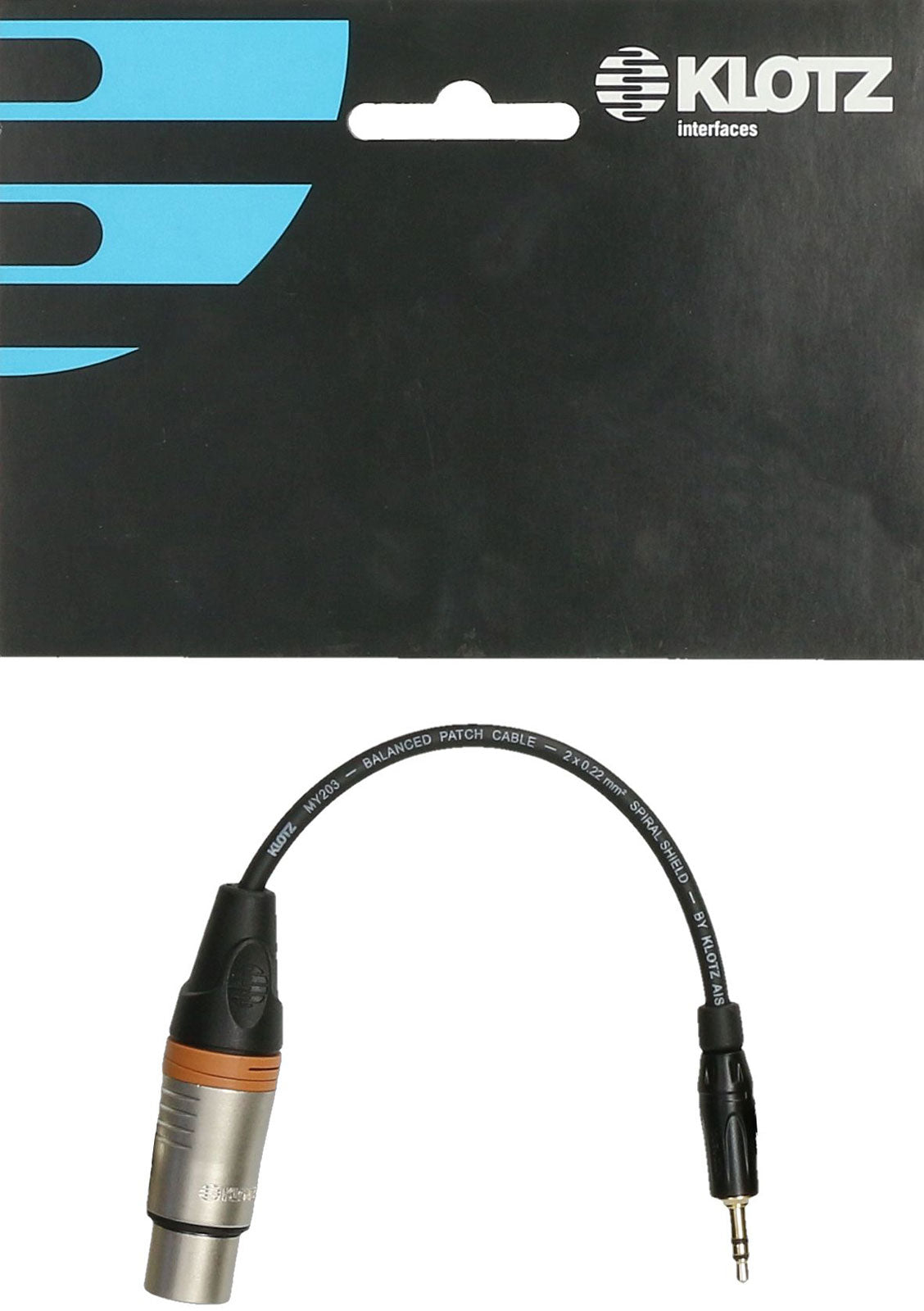 XLR-FP3.5 XLR F-jack 3,5 St. Adapt. 0,2M Xlr3P F  - Jack 3P 6,35Mm
