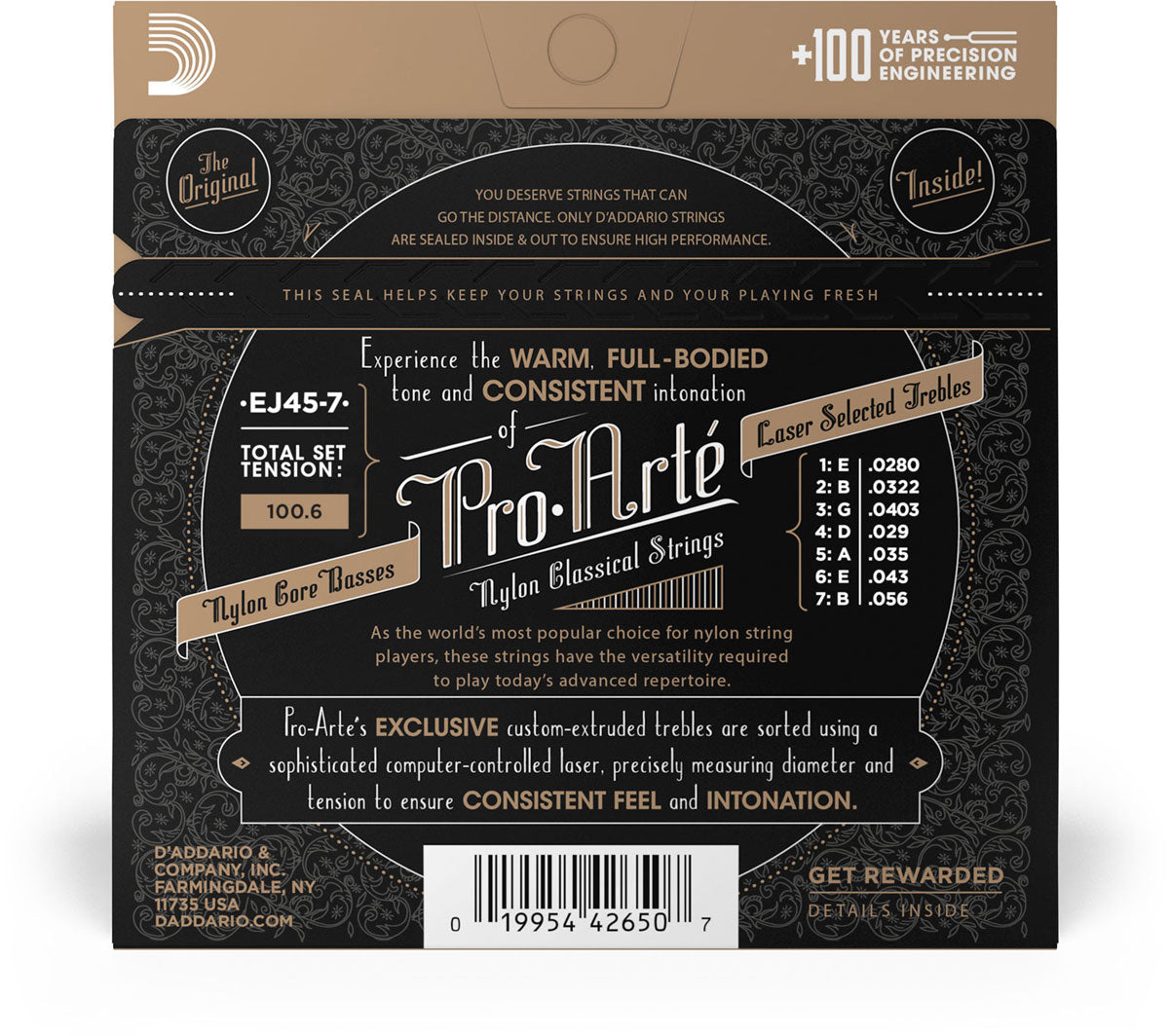 Normale Spanning Pro-Arté Nylon 7-Snarig