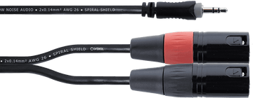 Y-Kabel Stereo-Mini-jack / 2 XLR-Stekkers 3 M