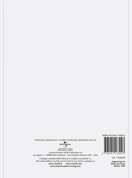 PUCCINI G. - FANCIULLA DEL WEST - CHANT ET PIANO
