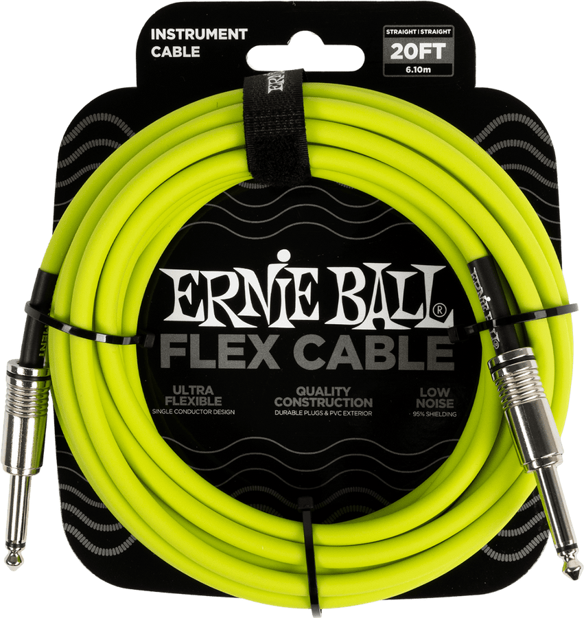 Câbles Instrument Flex Jack/jack 6M Vert
