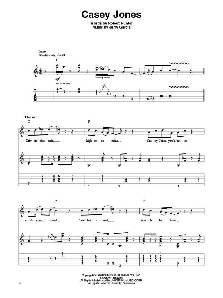 Grateful Dead Guitar Play Along Vol.186