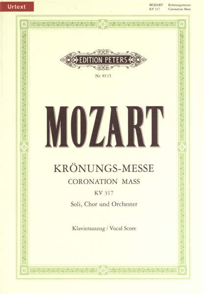 MOZART WOLFGANG AMADEUS - CORONATION MASS C K.317 - VOCAL SCORE (PAR 10 MINIMUM)