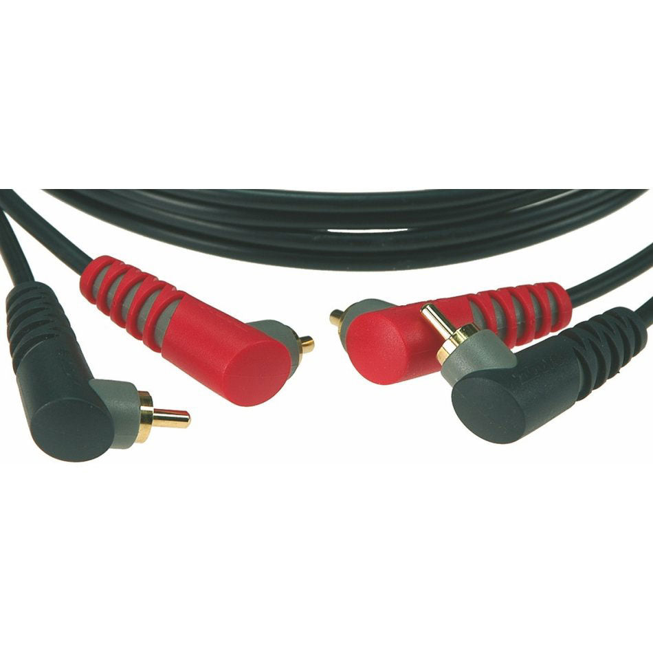 TWINCABLE BLACK 2M 2X RCA 90 - 2X RCA 90
