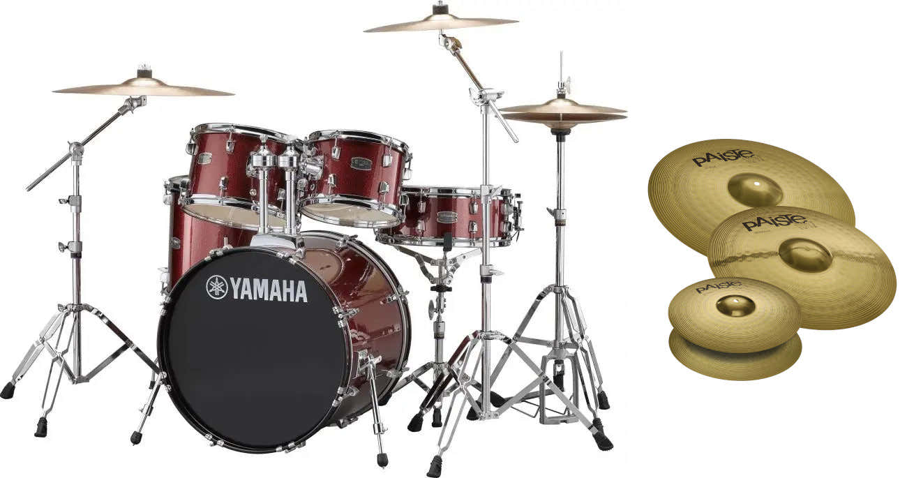 Rydeen 20 Burgundy Glitter + HW680W + Paiste 101