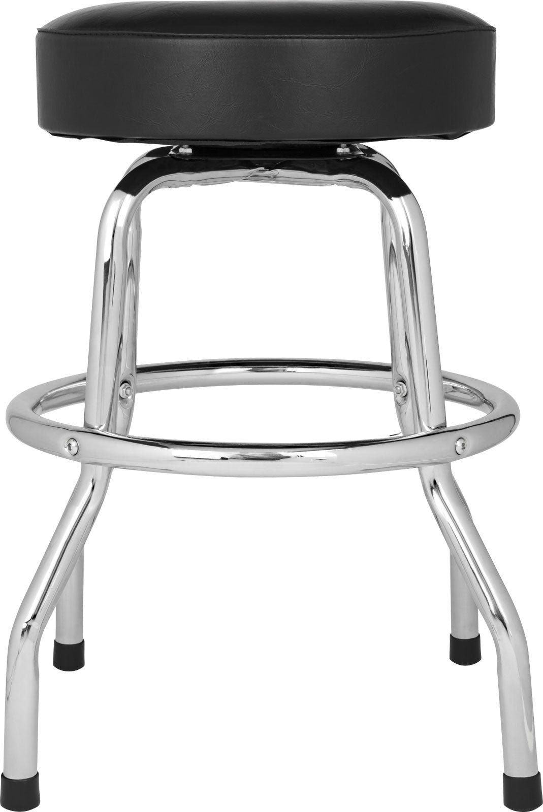 Barkruk met Chevron-logo Zwart-Chroom 24"